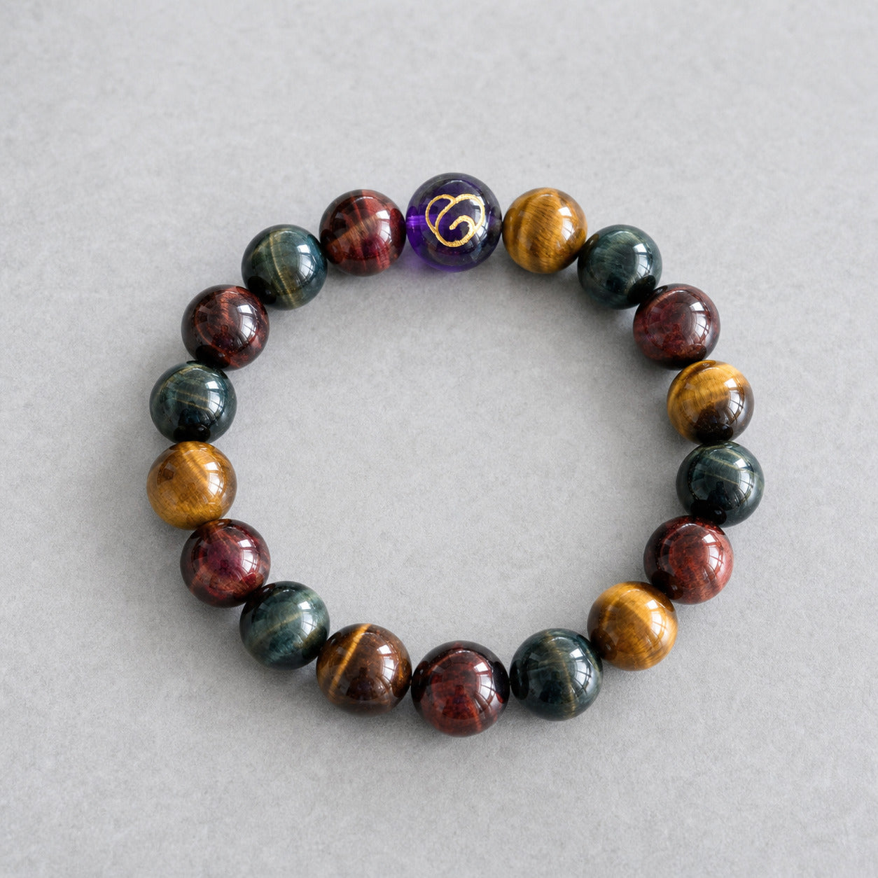 Tri-Color Tiger Eye Crystal Bracelet
