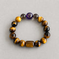 Earth Element Tiger Eye & Smoky Quartz Bracelet
