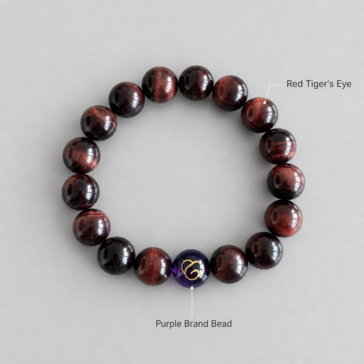 Fire Element Red Tiger Eye Bracelet