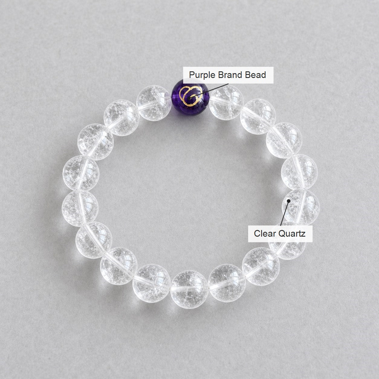 Metal-element white crystal bracelet